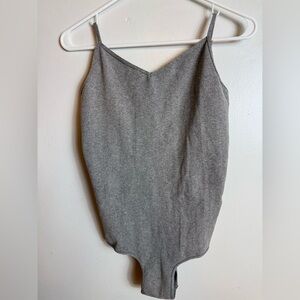 Intimately Free People Gray Bodysuit M/L Medium Large USA Casual Spring Summer